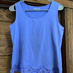 Lavender Coldwater Creek M Cotton Summer Tank Top